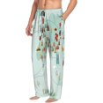 thumbnail image 2 of Daiia World Travel Map Men's Sleep Pant with Pockets and Drawstring,Pajama Pants-X-Large, 2 of 9