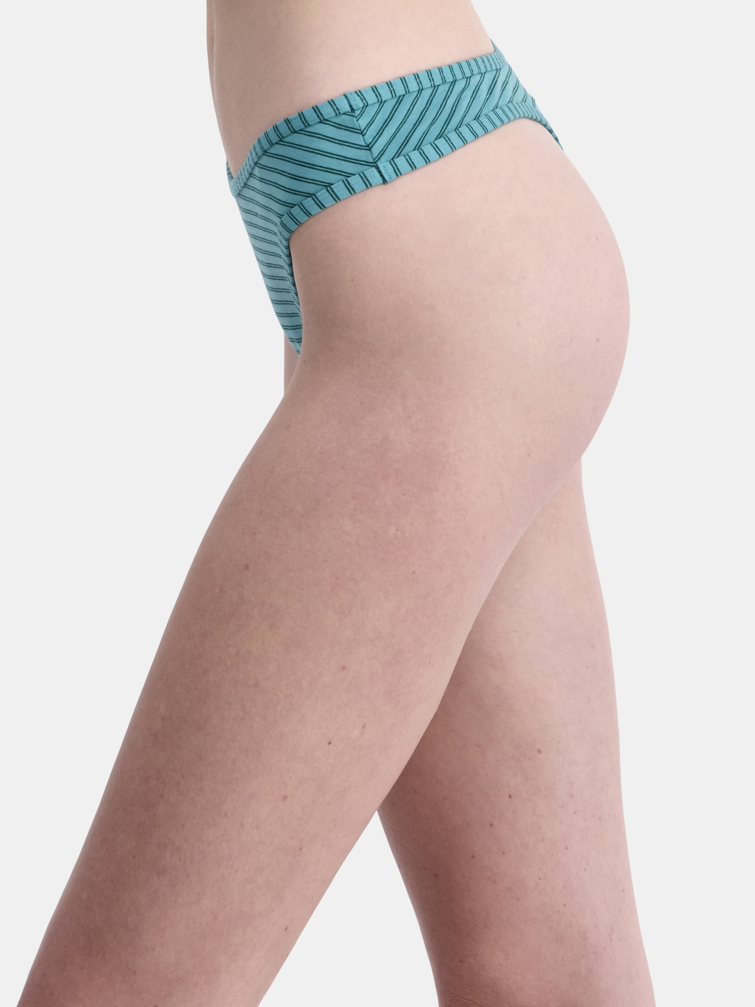 (3 pack) No Boundaries Cotton Thong Panty, Women’s and Women’s Plus, Sizes S-XXXL