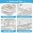 thumbnail image 3 of Iauyy Stackable Clear Pencil Box with Snap-Tight Lid, Large Capacity Plastic Storage Organizer for Pencils, Markers, Crayons ,Frog Illustration, 3 of 6