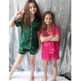 thumbnail image 6 of Arshiner Girls Pajamas Silk Satin Pajama Sleepwear Button Down Pj Set Loungewear, 6 of 6
