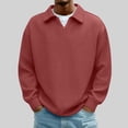 thumbnail image 2 of Maean Big and Tall Sweatshirt for Mens Textured Loose Collared Long Sleeve Shirts Spring Casual Clothes, 2 of 7