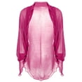 thumbnail image 6 of Kaerm Women's Sun Protection Arm Sleeves Chiffon Shawl Scarf Bolero Shrug Cardigan Sweater Hot Pink One Size, 6 of 7