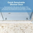 thumbnail image 5 of 50"-54" x 72"H Semi-Frameless Sliding Shower Door with Magnetic Seal and Tempered Glass,, 5 of 9
