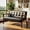 Black-PU01, variant on BSHTI BSHTI 25.39" Solid Wood Accent Armchair, High-Density Foam Seat, Easy Assembly, Black for Comfy Upholstered Armchair for Living Room, Bedroom Corner, Reading Nook