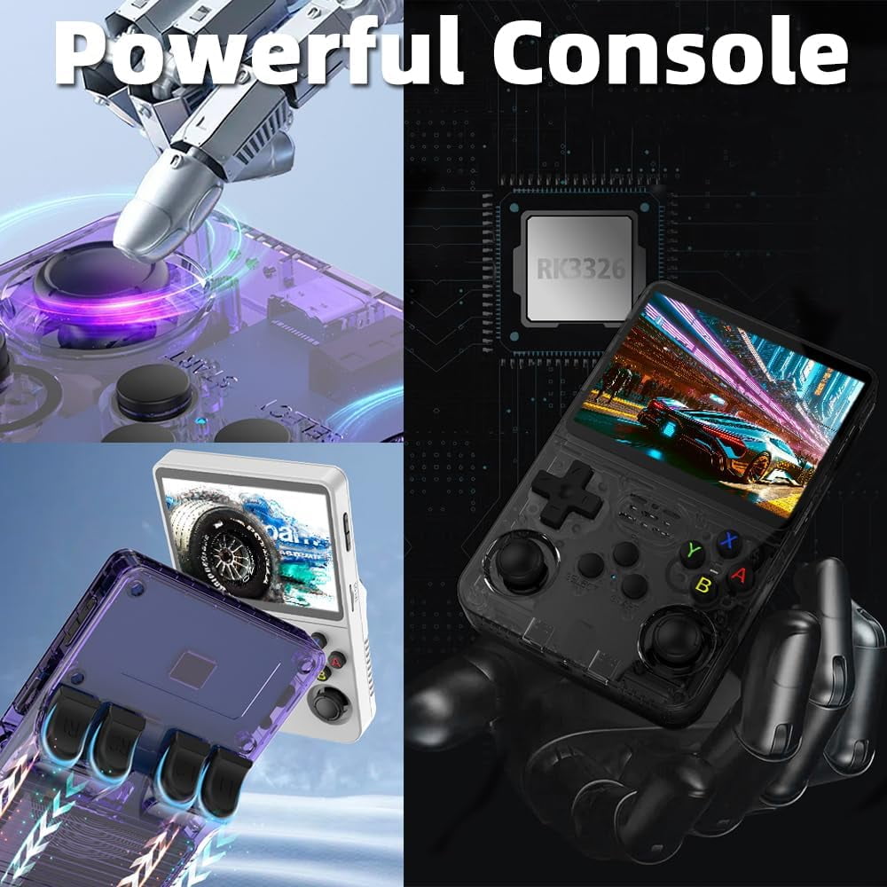 Retro Handheld Game with Dual OS Android 11 and Linux,RG353V with 64G TF Card Pre-installed 4452 Games Supports 5G WiFi 4.2 Bluetooth Online Fighting,Streaming and