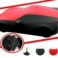 thumbnail image 4 of Stretch Indoor Car Cover for Ford Mustang GT 2010-2021 Sport Car Cover Dust-Proof Luxury Indoor Protection Full Car Cover for Underground Garage, Car Show, Black+Red, 4 of 5