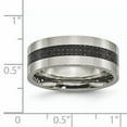 thumbnail image 6 of Titanium Polished w/Black Carbon Fiber Inlay Flat 8mm Band, 6 of 11