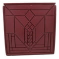 thumbnail image 3 of Frank Lloyd Wright Lake Geneva Tulip Art Glass Textile Block Petite Trinket Box, 3 of 8