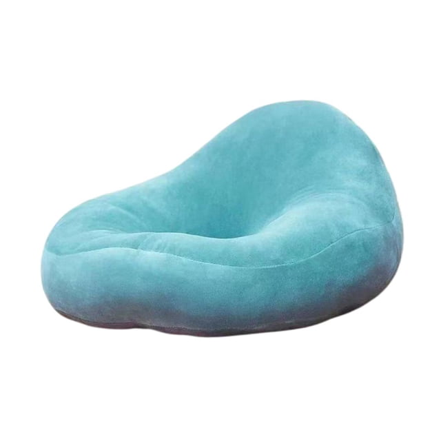 Cojín de asiento de almohada de donas, diseño de curva de cadera, con orificio central científico, almohada de coxis de la almohadilla de silla para azul