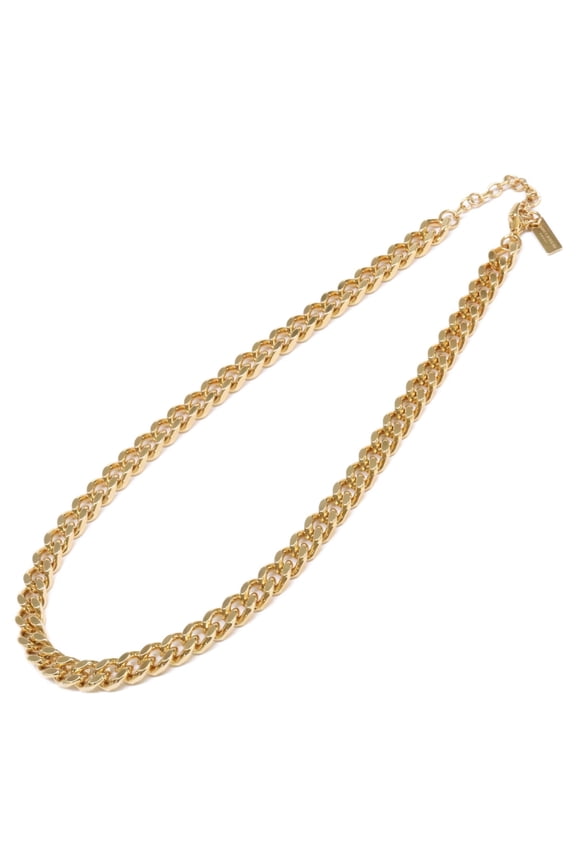 Pre-Owned Yves Saint Laurent SAINT LAURENT PARIS Gold Medium Curved Chain Necklace (Women's...