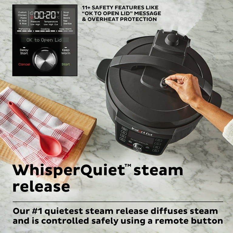 Instant Pot RIO Wide Plus 7.5 Qt Electric Multi-Cooker Pressure Cooker,  9-in-1 Functions and WhisperQuiet Steam Release