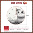 thumbnail image 2 of Daiia Cute Cat Meadow Sketch Drawing Merry Christmas Tree Skirt , Xmas Large Lace-up Tree Skirt, Santa Snowflakes Rustic Home Decorations New Year Party Farmhouse Decor-36", 2 of 6