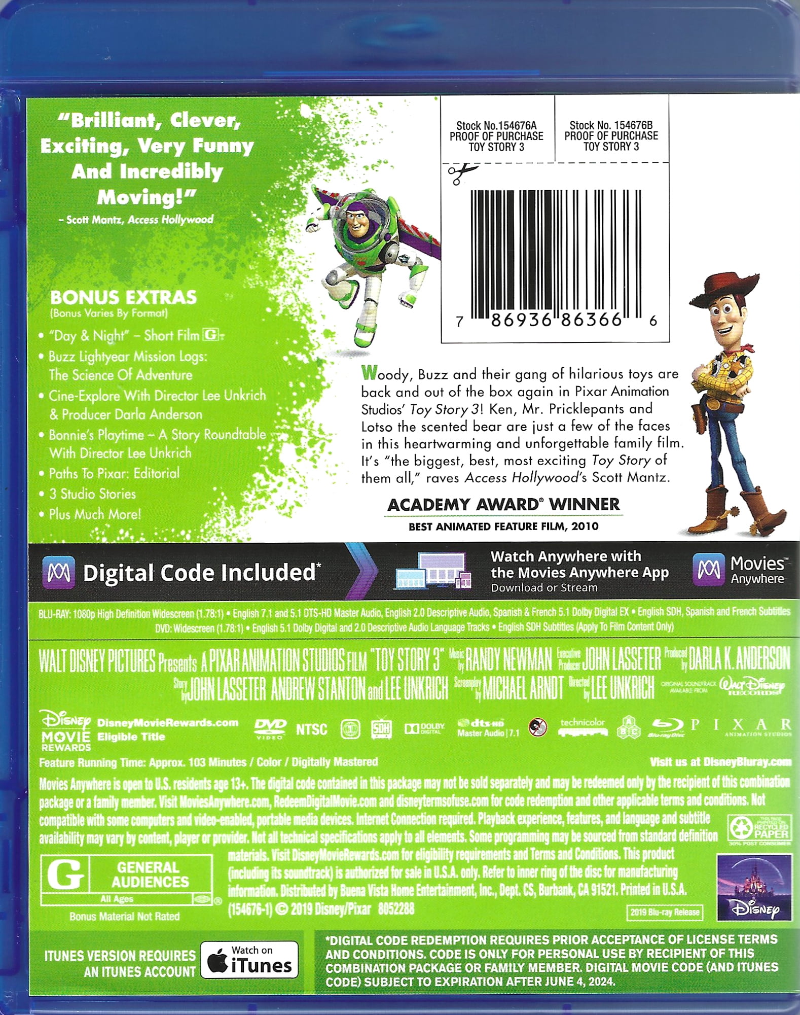 Walt Disney Pictures - Toy Story 3 [BLU-RAY] - Walmart.com