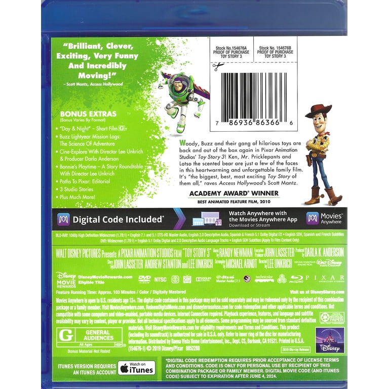 Walt Disney Pictures - Toy Story 3 [BLU-RAY] - Walmart.com