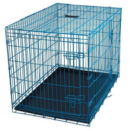 Internet's Best Wire Dog Kennel | Large (42 Inches) | Double Door Metal Steel Crates | Indoor Outdoor Pet Home | Folding and Collapsible Cage |