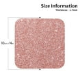 thumbnail image 2 of Pofeuu Rose Gold Pink Glitter Print Coasters for Drinks, 4Pack PU Leather Coasters, Bar Drink Coasters for Tabletop Protection, Furniture from Damage-Square, 2 of 6
