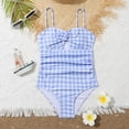 thumbnail image 2 of Kaprioy Summer Swimsuit Skintight Bodysuit Bikini For Girl 2026 Girls' Swimwear Swimsuit Children's Plaid Bikini Swimsuits for Girls, 2 of 6