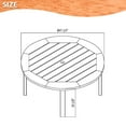 thumbnail image 4 of Amazonia Milano FSC Eucalyptus Wood Outdoor Round Table, Seating Capacity: 6, 4 of 5