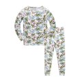 thumbnail image 2 of Pajamas for Kids Toddler Kids Baby Boys Girls Pajamas Long-Sleeve Long Pants Snug-Fit Cotton Pajama Set Cartoon Cute Fashion Personality Print Long Sleeve Top Trousers Outfits Set, 2 of 3
