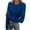 Blue, variant on Maplenight Long Sleeve Thermal Shirts for Women Ribbed Knit Slim Fit Going Out Tops Basic T-Shirt with Thumb Holes Underscrubs Casual Fall Outfits