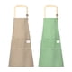thumbnail image 1 of Delantal de lino y algodón con bolsillos | Bata sin mangas para cocina y trabajo | PVC antimanchas para el hogar, restaurantes y barbacoas, 1 of 1