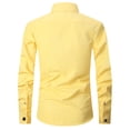 thumbnail image 5 of TANSILING Men's French Cuff Shirt Formal Pleated Long Sleeve Dress Shirt with Cufflinks, 5 of 6