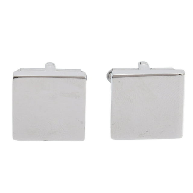 Cufflinks Blanks, Mens Cufflinks DIY Production Electroplating Process Silver Tetragonum For Birthday For Man For Party For Wedding