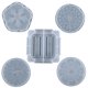 thumbnail image 1 of Juego de moldes para posavasos, molde de silicona con base de posavasos con diseño irregular Afortunado Sencillez, 1 of 4