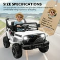 thumbnail image 6 of 12V Kids Electric Vehicles for Kids, 12V Ride on Electric Truck Car w/ Remote Control, Four-wheel suspension, USB, Bluetooth, Power display, lights, Battery Powered Ride on Toys for Boys Girls(White), 6 of 8
