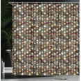 thumbnail image 3 of Ambesonne Abstract Shower Curtain, Polka Dots Hipster Fun Art, 69"Wx75"L, Taupe Peach, 3 of 4