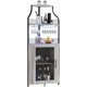 thumbnail image 1 of Industrial 5 niveles de esquina bar gabinete con glass holder-estilo rural liquor gabinete con estante y door para home bars y coffee bars, 1 of 7