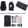 thumbnail image 4 of Bolsa de almacenamiento de brochas de maquillaje, cosméticos portátiles para artistas de maquillaje con 12 bolsillos para brochas enrollables (negro) JFHHH pequeña, 4 of 5
