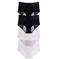 thumbnail image 3 of 4 Pack Menstrual Period Underwear for Women Leak Proof High Waist Ultra Thin Cotton Panties Briefs, 3 of 5