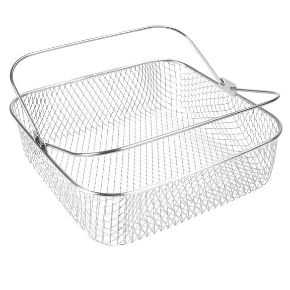OIUR Square Air Fryer Basket for COSORI 5.8QT/for Instant Vortex 6QT Stainless Steel Replacement Basket with Handle Dishwasher Safe Cooking Rack for Even Heating