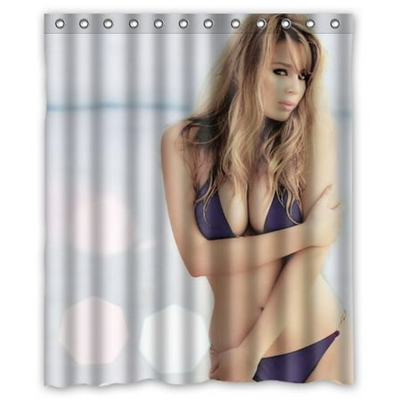 Deyou Sexy Football Baby Keeley Hazell Shower Curtain Polyester Fabric Bathroom Shower Curtain Size 60x72 Inches Deyou Sexy Football Baby Keeley Hazell Shower Curtain Polyester Fabric Bathroom Shower Curtain Size 60x72 Inches