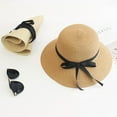 thumbnail image 2 of Summer Beach Sun Hat Foldable Ladies Straw Hat N1I3, 2 of 6