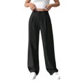 thumbnail image 3 of Women High Waisted Work Pants Business Casual Outfits Office Dress Pants Trousers with Pockets Black XL, 3 of 7