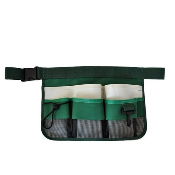 Pocket Gardening Tools Belt Bags Garden Waist Bag Hanging Pouch Gardening Tool Bucket Organizer with MultiPocket (Green)