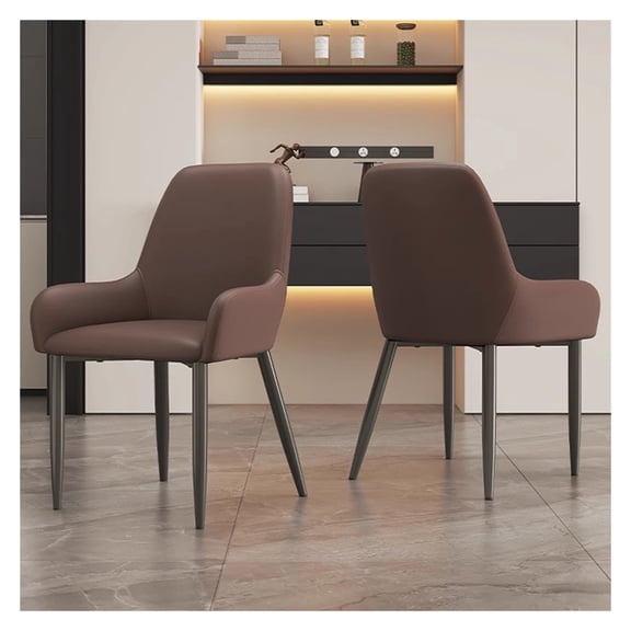 Modern Dining Chairs Upholstered Kitchen Side Chairs with Faux Leather,Comfortable Cushions & Metal Legs,Mid Century Modern Dining Room Chair