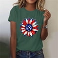 thumbnail image 6 of Zynoxe Women's T-Shirts Fourth of July Patriotic Graphic Tees for Women Casual Summer Crew Neck Short Sleeve Going Out Tops (#03 Green,M), 6 of 7