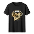 thumbnail image 5 of Gamivast Men's Athletic Shirts & Tees Game Day Gold Glitter Football Crew Neck Short Sleeve Workout Shirts T Shirts Shiny Graphic Print Gym Sportswear, 5 of 5