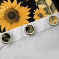 thumbnail image 4 of Manfei Rustic Sunflower Floral Curtains Pack of 2 (42x84 Each), Vintage Patchwork Curtains Blackout, Black Gold Buffalo Bedroom Curtains, Window Curtains Home Decor, 4 of 6