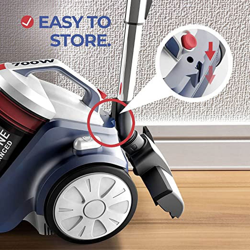Bagless Cyclone Canister Vacuum Cleaner, with Cyclone