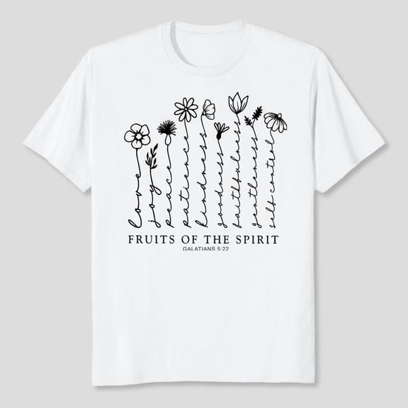 LBP Christian T-Shirts for Women Faith-Based Tee Top Fruit of The Spirit Shirt, Women's Graphic Tee 100% Cotton by TBun, Full Sizes S-5XL