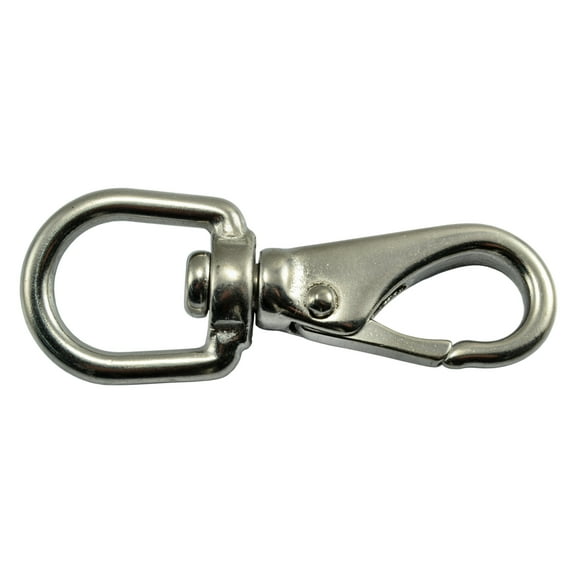 3/8" x 2-3/4" 316 Stainless Steel Swivel Bolt Snap Hooks (2 pcs.)