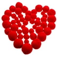 thumbnail image 5 of Raindrops 50pcs Red Pom Poms for Crafts Sewing Projects Clothing Accessories Decorations, 5 of 8
