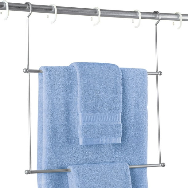 Collections Etc Instant Hanging Shower Rod Towel Rack