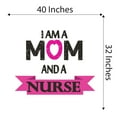 thumbnail image 4 of Girls I am a Mom and a Nurse Cute Girly Wall Decal Decoration Nursing Medical Family motivational Decal Lasts Years and Easily Removable - Size: 40 In(W) x 32 In(H), 4 of 5