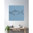 thumbnail image 2 of Fish Poster Wall Art, Modern Wall Decor For Living Room Bedroom, 17x17 UNFRAMED, 2 of 3