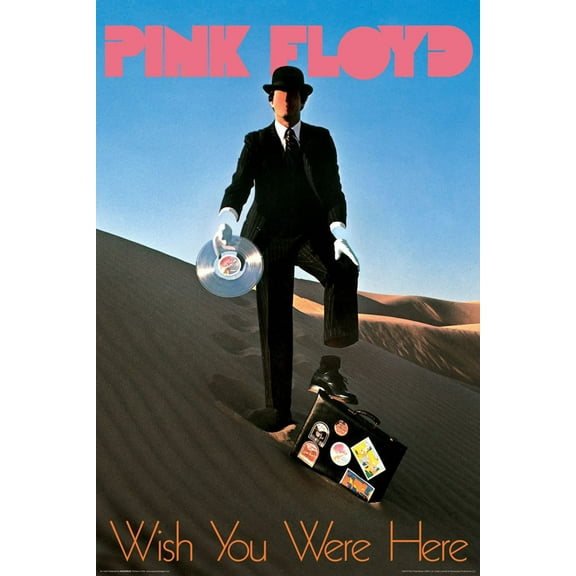 BUY ART FOR LESS Officially Licensed Pink Floyd Wish You Were Here 1975 Record Man Art Poster - 36 x 24 Inch - Decorative Print - Poster Paper - Ready to Frame